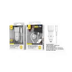 CARREGADOR RÁPIDO PARA CARRO ONEPLUS NA0254 BL COM CABO MICRO USB BRANCO CARREGADOR RÁPIDO PARA CARRO ONEPLUS NA0254 BL COM CABO MICRO USB BRANCO